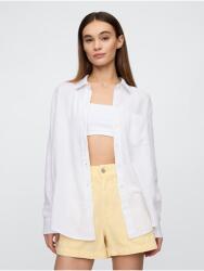 GAP Oversize лнена риза Easy Shirt GAP GAP | Byal | ЖЕНИ | XXS