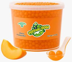 Popping Boba Bubble Tea Piersică 3.2kg - Bază pentru Băuturi Bubble Tea Aromă Peach