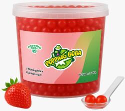 Popping Boba Bubble Tea Căpșuni 3.2kg - Bază pentru Băuturi Bubble Tea Aromă Strawberry