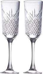 Excellent Houseware Set 2 pahare sampanie Tamperi, sticla, 175 ml Pahar