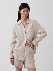 GAP Лнена oversize риза GAP GAP | Bezhov | ЖЕНИ | XXS