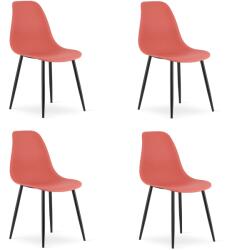 FDY Set 4 Scaune Bucatarie/Dining Velo Plus Rosu Pal