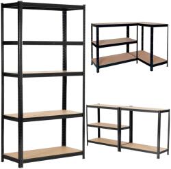 EXTRALINK Metal Storage Rack 180x90x40 Black (EX.36776) Raft