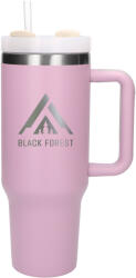 Extralink Black Forest Thermo mug with straw thermos with handle, 1200ml, powder pink (EX.28631)