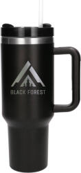 Extralink Black Forest Thermo mug with straw thermos with handle, 1200ml, black (EX.28600)