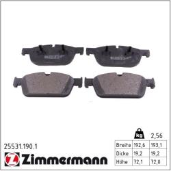 ZIMMERMANN Set placute frana ZIMMERMANN 25531.190. 1 (25531.190.1)