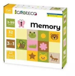 Igroteco Fa Memóriajáték - 32 db-os természetes fakártya