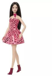 Mattel divatbaba pink párducmintás ruhában