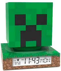 Minecraft Creeper 3D éjszakai lámpa és ébresztőóra (EWA3020MIN)