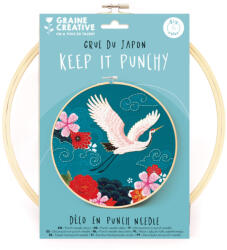 Graine Creative Punch needle hímzőkészlet - Japán daru (25 cm) (JL23183)