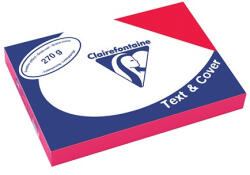 Clairefontaine Karton bőrhatású Clairefontaine Text and Cover A/4 270g vörös 100 ív/csomag (2701C)