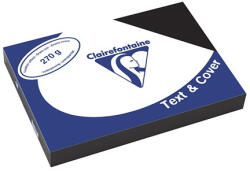Clairefontaine Karton bőrhatású Clairefontaine Text and Cover A/4 270g fekete 100 ív/csomag (2710C)
