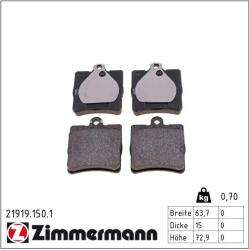 ZIMMERMANN Set placute frana ZIMMERMANN 21919.150. 1 (21919.150.1)