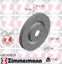 ZIMMERMANN Disc frana ZIMMERMANN 400.3698. 20 (400.3698.20)