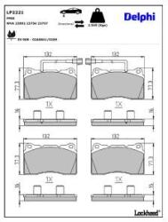 DELPHI Set placute frana DELPHI LP2221 (LP2221)