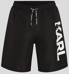 KARL LAGERFELD Karl Lagerfeld, Logós fürdőnadrág, Fehér, Fekete, XL (A1M46009-999-XL)