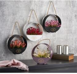Iris E5587 kerek akasztós fali dekoráció művirággal 19x19cm (E5587) - pcx