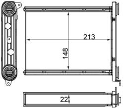 MAHLE Schimbător de căldură, încălzire habitaclu MAHLE AH 259 000S (AH 259 000S)