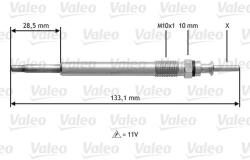 VALEO Bujie incandescenta VALEO 345113