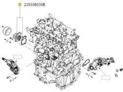 Original Renault Pompa apa, racire motor ORIGINAL RENAULT 21 01 080 30R (21 01 080 30R)