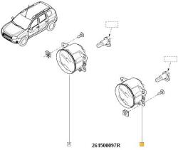Original Renault Proiector ceata ORIGINAL RENAULT 261500097R (261500097R)