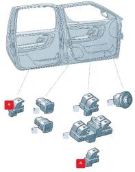 Original Vw Group Comutator, macara geam ORIGINAL VW GROUP 5J0 959 855 REH (5J0 959 855 REH)