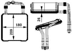 MAHLE Schimbător de căldură, încălzire habitaclu MAHLE AH 78 000P (AH 78 000P)
