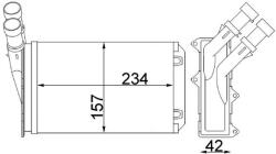 MAHLE Schimbător de căldură, încălzire habitaclu MAHLE AH 83 000S (AH 83 000S)