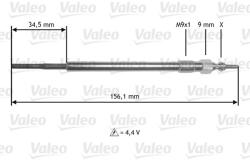 VALEO Bujie incandescenta VALEO 345218