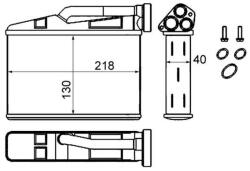 MAHLE Schimbător de căldură, încălzire habitaclu MAHLE AH 240 000S (AH 240 000S)