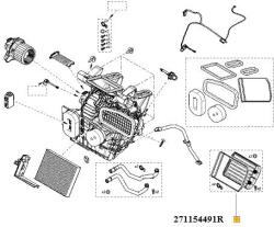 Original Renault Schimbător de căldură, încălzire habitaclu ORIGINAL RENAULT 271154491R (271154491R)