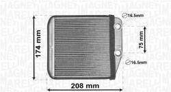 Magneti Marelli Schimbător de căldură, încălzire habitaclu MAGNETI MARELLI 350218444000 (350218444000)
