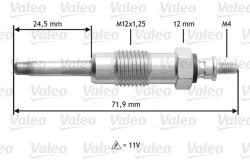 VALEO Bujie incandescenta VALEO 345140