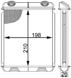MAHLE Schimbător de căldură, încălzire habitaclu MAHLE AH 21 000S (AH 21 000S)