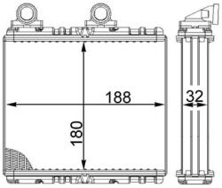 MAHLE Schimbător de căldură, încălzire habitaclu MAHLE AH 222 000S (AH 222 000S)