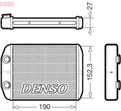 DENSO Schimbător de căldură, încălzire habitaclu DENSO DRR09003 (DRR09003) - fixbox