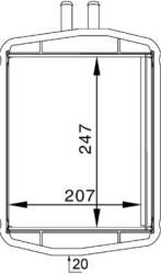 MAHLE Schimbător de căldură, încălzire habitaclu MAHLE AH 152 000S (AH 152 000S)
