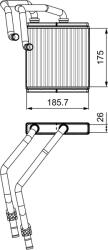 VALEO Schimbător de căldură, încălzire habitaclu VALEO 811544 (811544)