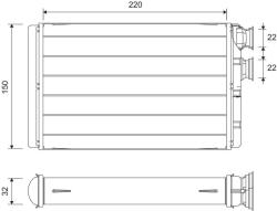 VALEO Schimbător de căldură, încălzire habitaclu VALEO 811652 (811652) - fixbox