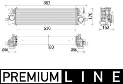 MAHLE Intercooler MAHLE CI 554 000P (CI 554 000P)