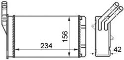 MAHLE Schimbător de căldură, încălzire habitaclu MAHLE AH 43 000S (AH 43 000S)