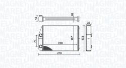 Magneti Marelli Schimbător de căldură, încălzire habitaclu MAGNETI MARELLI 350218443000 (350218443000) - fixbox