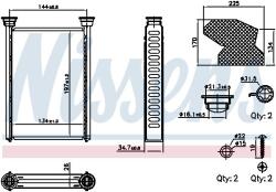 NISSENS Schimbător de căldură, încălzire habitaclu NISSENS 707309 (707309) - fixbox