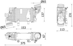 MAHLE Intercooler MAHLE CI 663 000P (CI 663 000P)