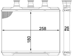 MAHLE Schimbător de căldură, încălzire habitaclu MAHLE AH 80 000S (AH 80 000S)