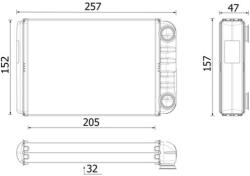MAHLE Schimbător de căldură, încălzire habitaclu MAHLE AH 258 000P (AH 258 000P)