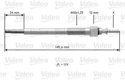 VALEO Bujie incandescenta VALEO 345133