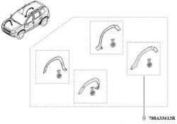 Original Renault Elemente decorative/protectie, aripa ORIGINAL RENAULT 788A33613R (788A33613R)