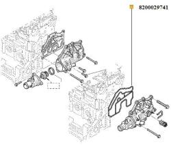 Original Renault Garnitura, carcasa termostat ORIGINAL RENAULT 8200029741 (8200029741)
