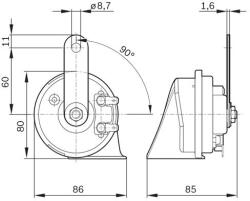 Bosch Claxon BOSCH 9 320 335 007 (9 320 335 007) - fixbox